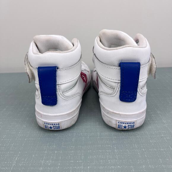 Converse Pro Blaze Strap Retro Sport High Top Sneaker White Red 13 - Picture 4 of 10
